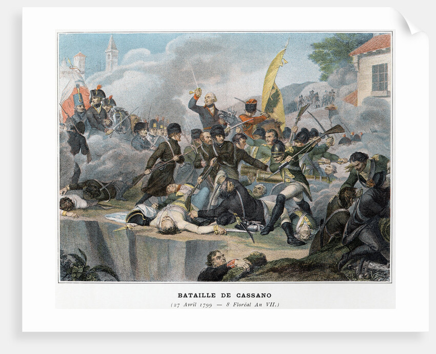 Bataille de Cassano Illustration in Victoires et Conquetes des Armees Francaises by Anonymous