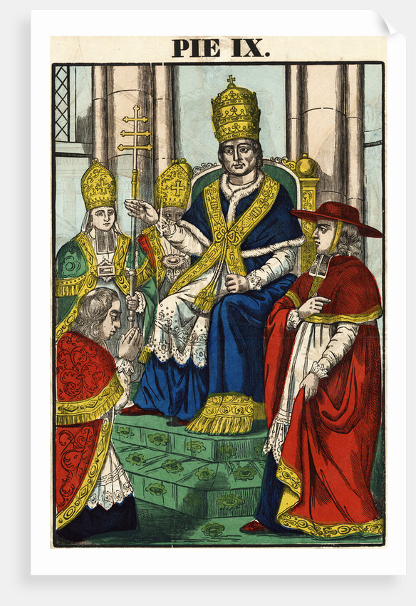 Pie IX Woodblock Print by Anonymous