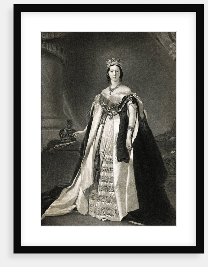 Full Length Portrait Of Queen Victoria by Anonymous
