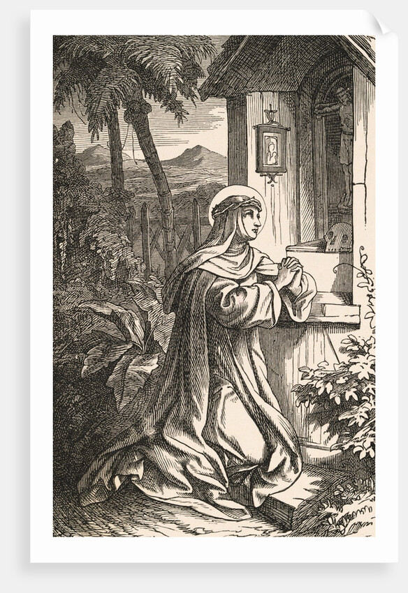 Portrait of Saint Rose of Lima Praying by Anonymous