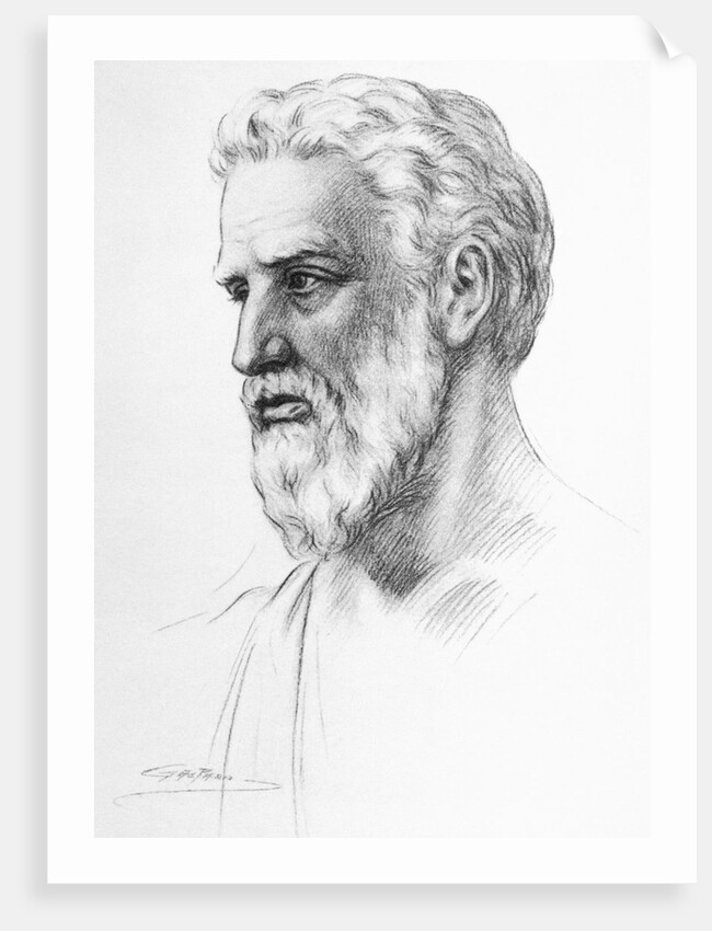Portrait Illustration of Pythagoras by Anonymous