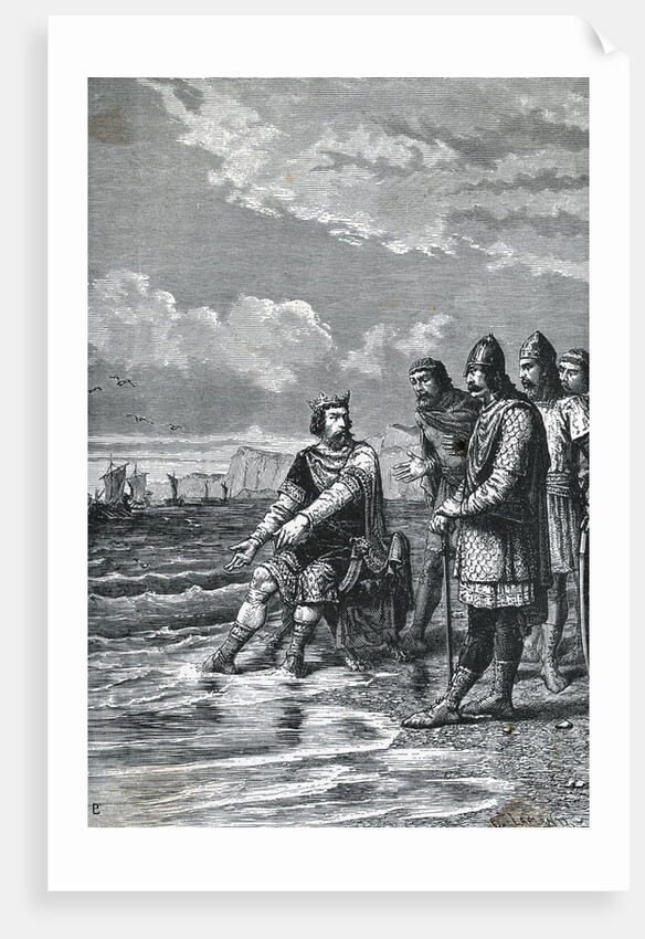 King Canute with His Courtiers by Anonymous