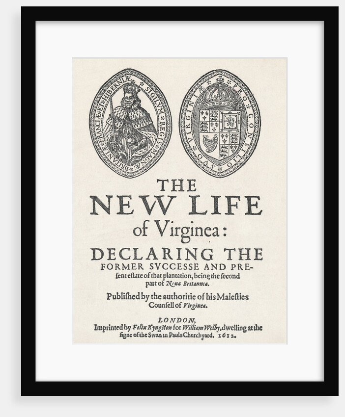Portrait of The New Life of Virginia Document by Anonymous