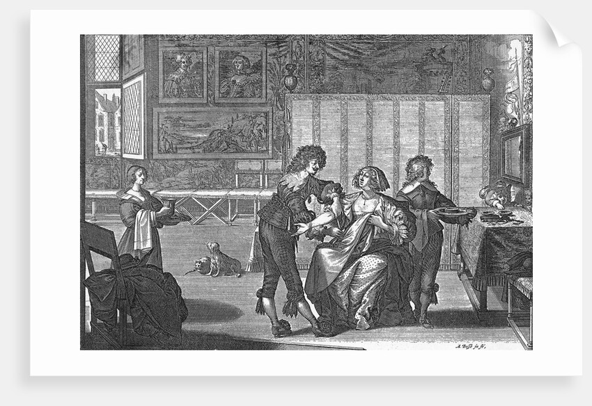 Woman Preparing for Leeching by Anonymous
