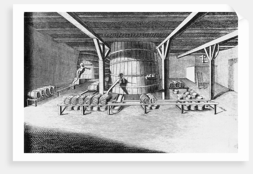 Interior of an Early Beer Making Plant by Anonymous