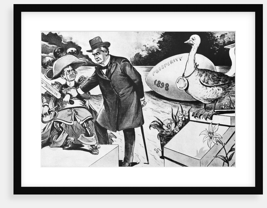 Cartoon of William McKinley Trying to Stop Yellow Journalism by Anonymous