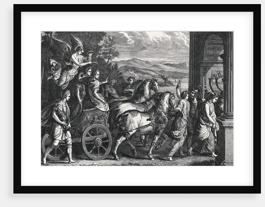 Vespassian Riding Chariot/Followers/Illu by Anonymous