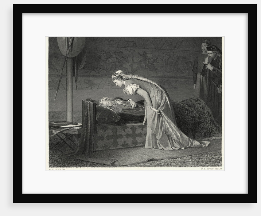 Cordelia Leans Over The Ailing Lear by Anonymous