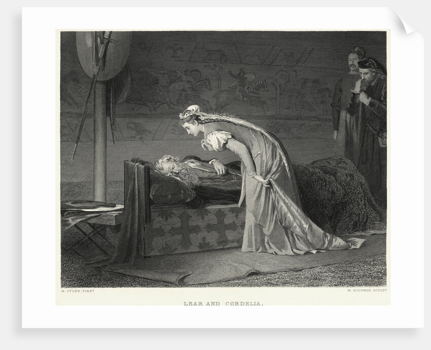 Cordelia Leans Over The Ailing Lear by Anonymous