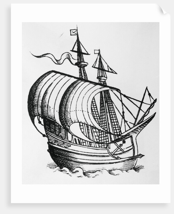 Fifteenth Century Caravel by Anonymous