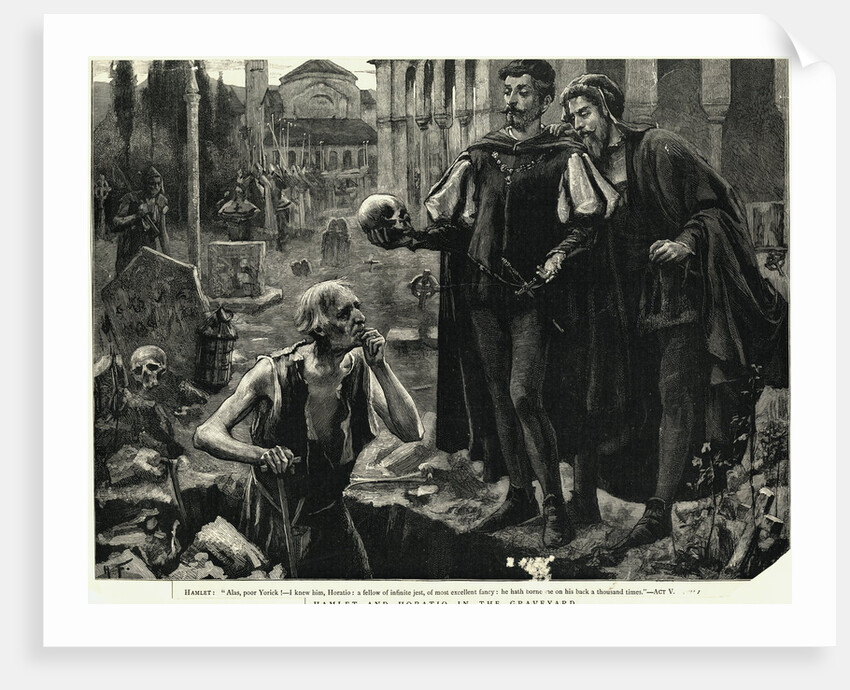 Hamlet And Horatio In The Graveyard by Anonymous