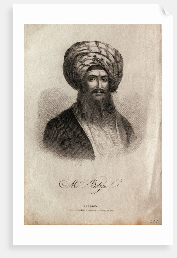 Portrait of Italian Archaeologist Giovanni Battista Belzoni by Anonymous