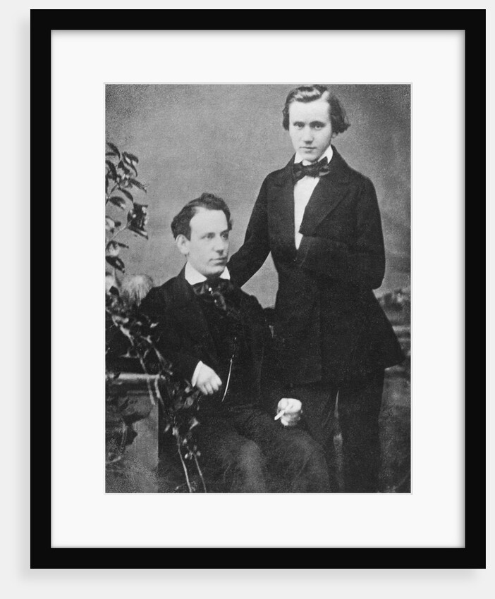 Johannes Brahms and Acquaintance Posing for Camera by Anonymous