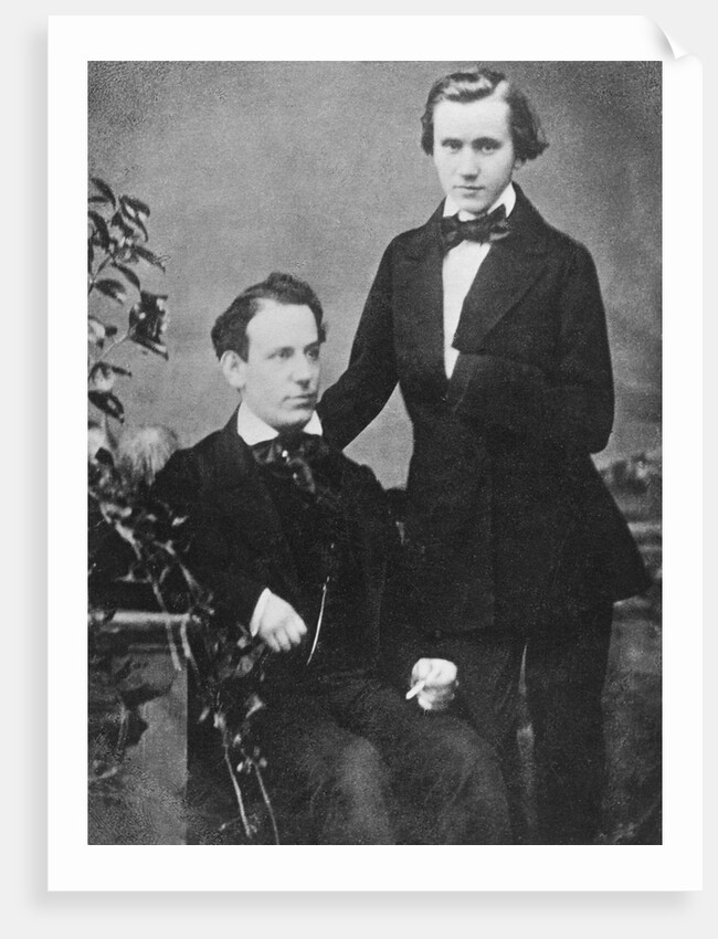 Johannes Brahms and Acquaintance Posing for Camera by Anonymous