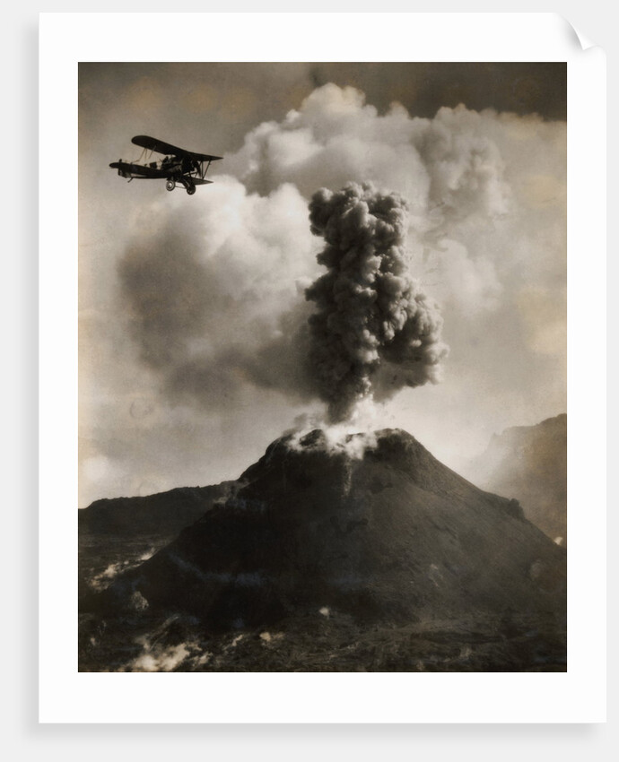 Airplane over Mount Vesuvius by Anonymous