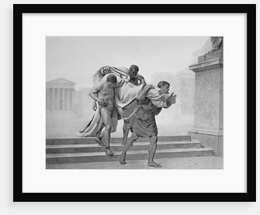 Julius Caesar Being Carried from fatal Death Scene by Anonymous