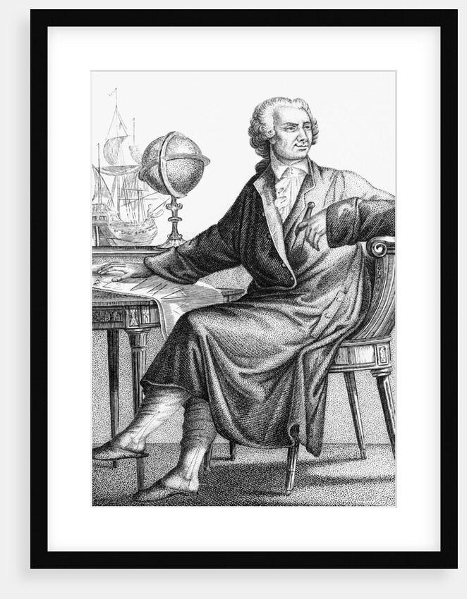 Drawing of Mathematician Leonard Euler by Anonymous