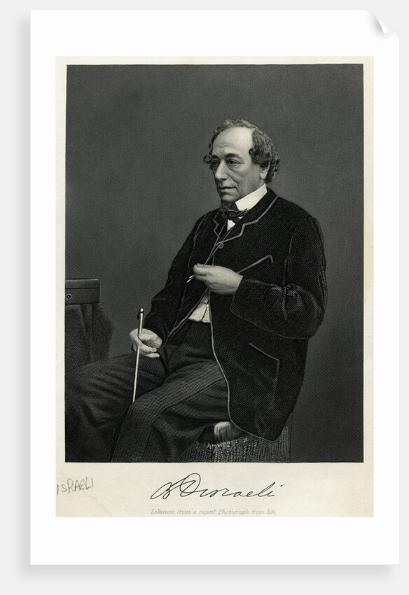 Engraving of Benjamin Disraeli by Anonymous