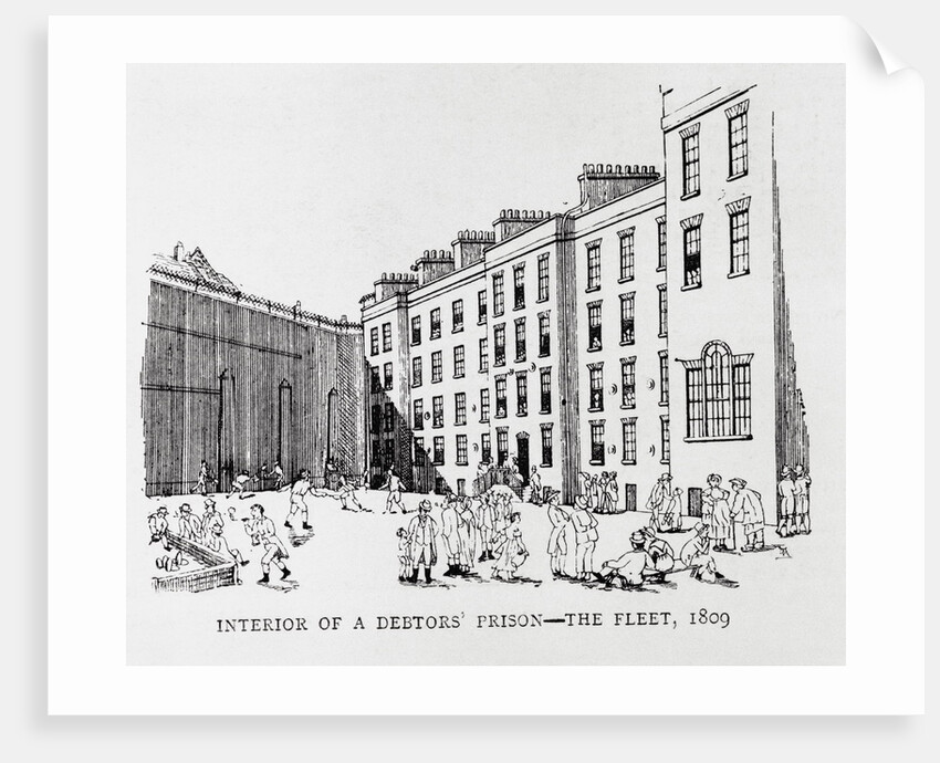 Interior of a Debtors' Prison, The Fleet Illustration by Anonymous