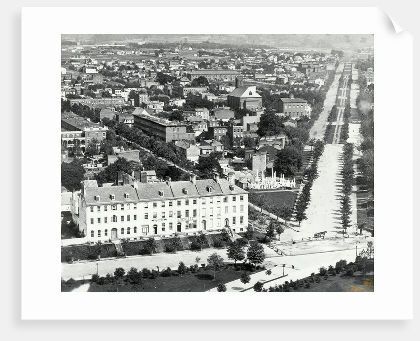 Aerial View Of Washington Dc, 1850 by Anonymous