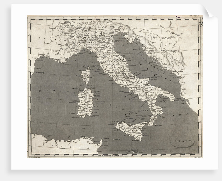 Map Of Italy by Anonymous
