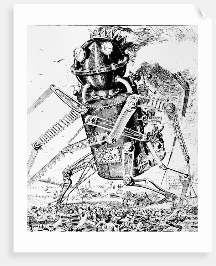 The Demon Which is Destroying the People Political Cartoon by Anonymous