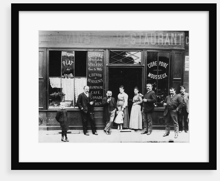 People Standing Outside Cafe by Anonymous