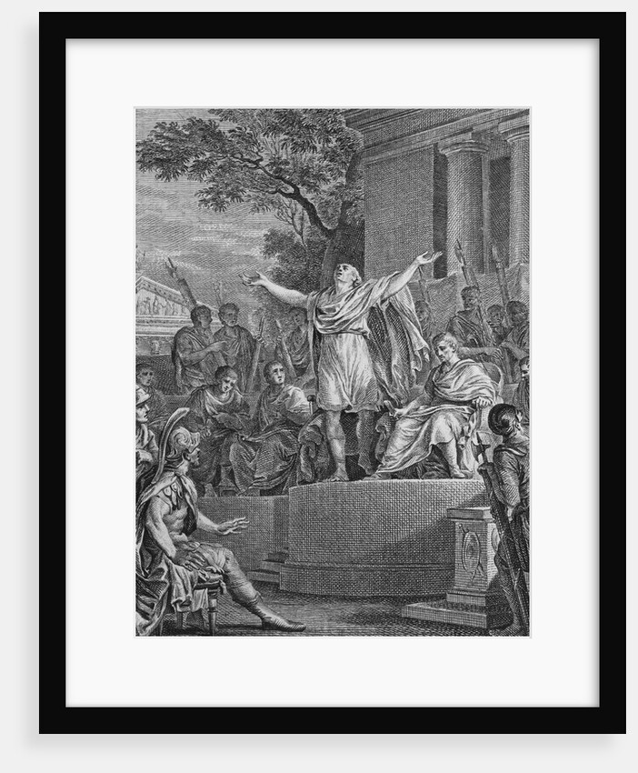 Engraving of Lucius Junius Brutus Declaring the New Roman Republic by Anonymous