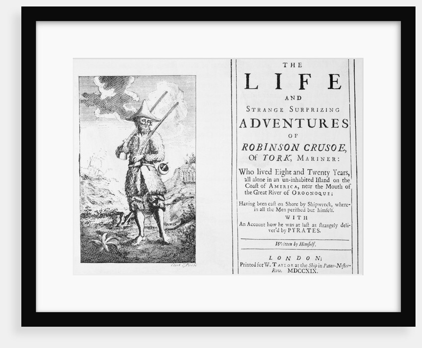 Title Page from Robinson Crusoe by Daniel Defoe