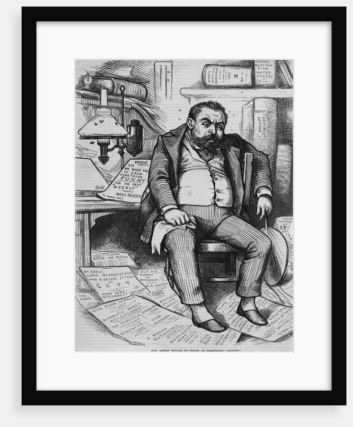 Thomas Nast Trying To Come Up W/Cartoon by Anonymous
