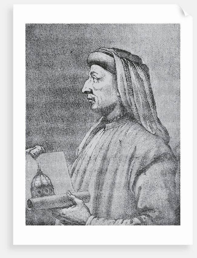 Profile Drawing of Early Architect Fillippo Brunelleschi by Anonymous