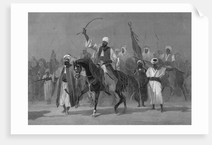 Muhammad on Horseback with Followers by Anonymous