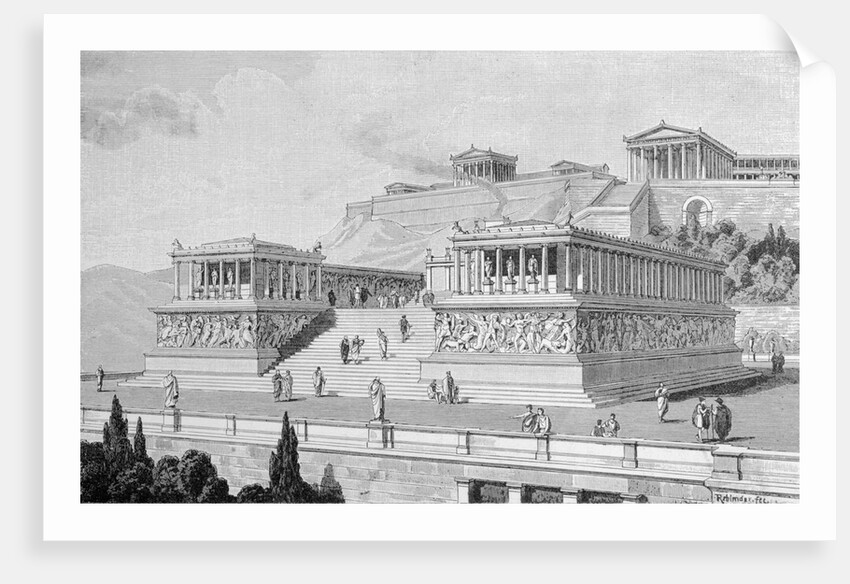 Illustration of Mythological Altar by Anonymous