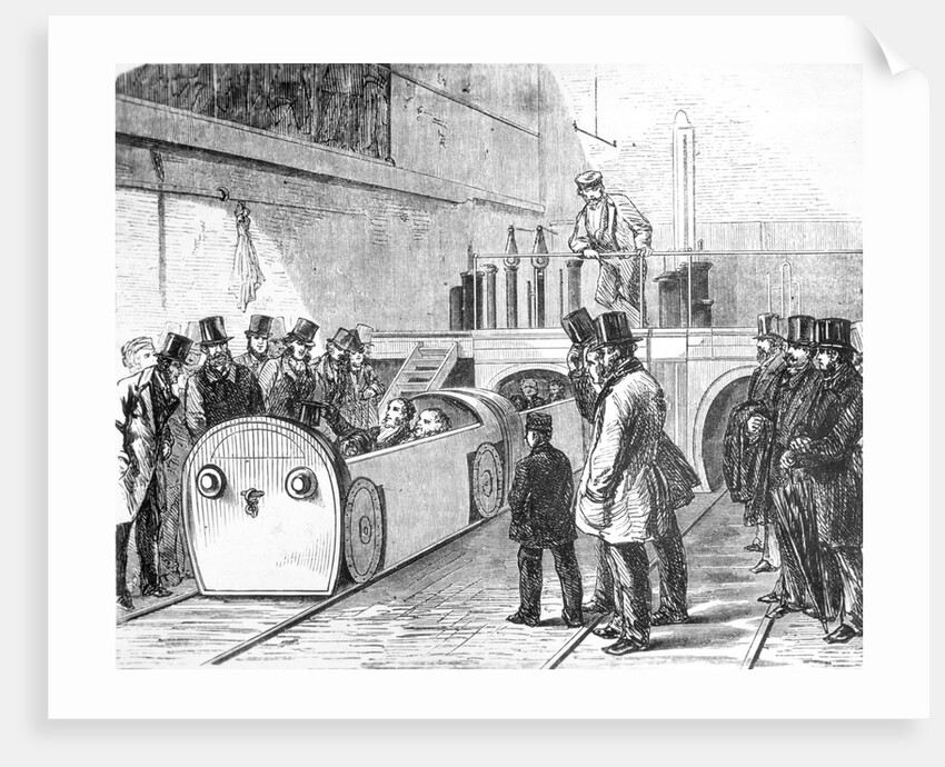 People Riding Pneumatic Railroad by Anonymous