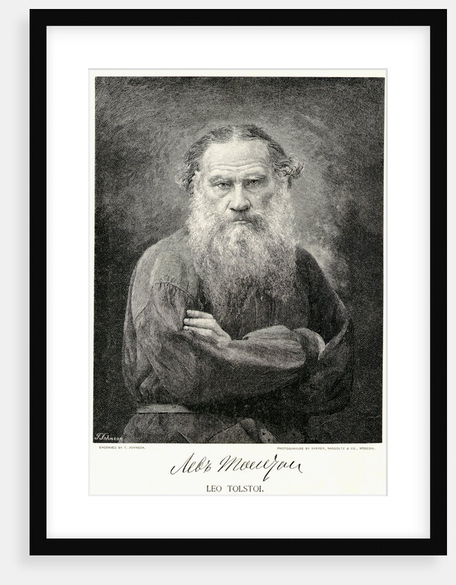 Engraving Of Leo Tolstoy by Anonymous