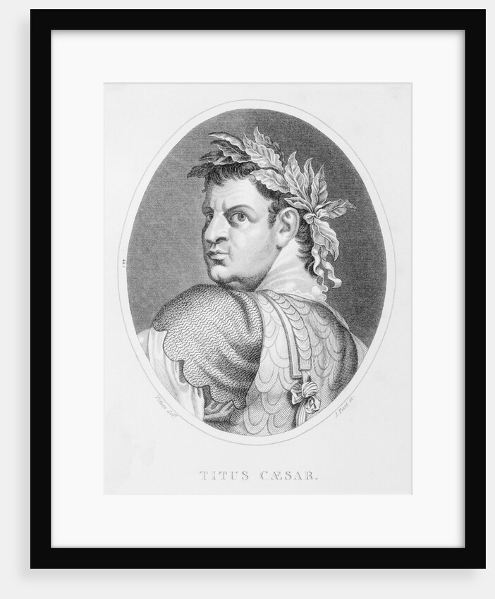 Oval Illustrated Portrait of Titus Caesar by Anonymous