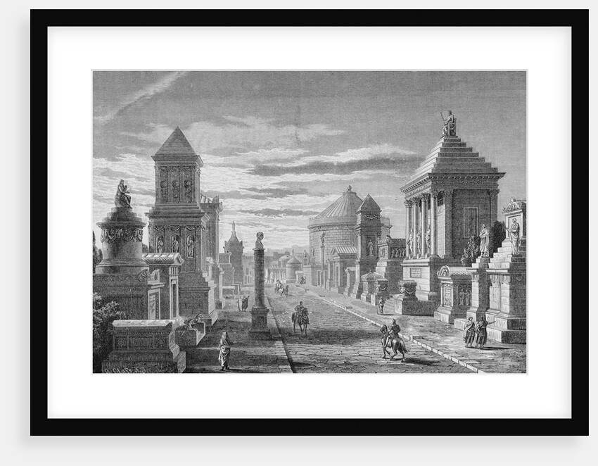 Soldiers and Pedestrians on Roman Street by Anonymous