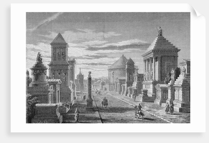 Soldiers and Pedestrians on Roman Street by Anonymous