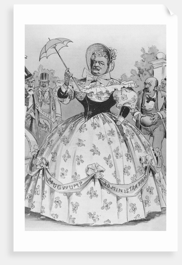 Polit Cartoon/G Cleveland In Hoop Skirt by Anonymous