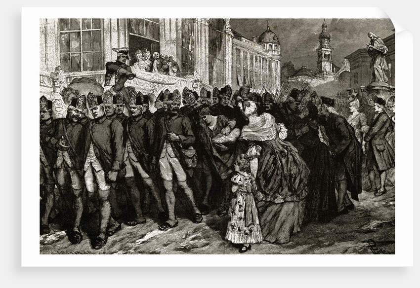 Hessian Mercenaries Saying Goodbye to Families by Anonymous