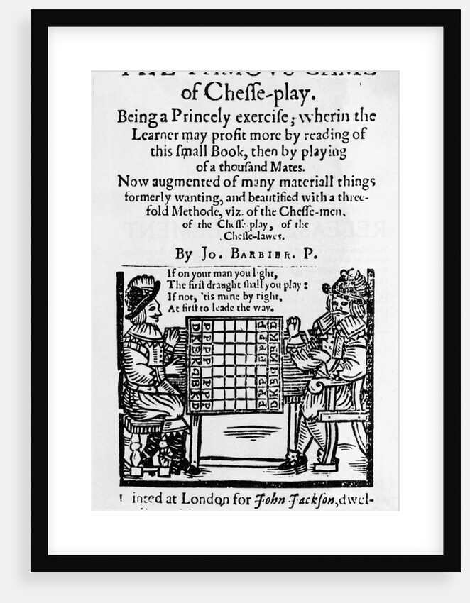 17th Century Cover to Chess Pamphlet by Anonymous