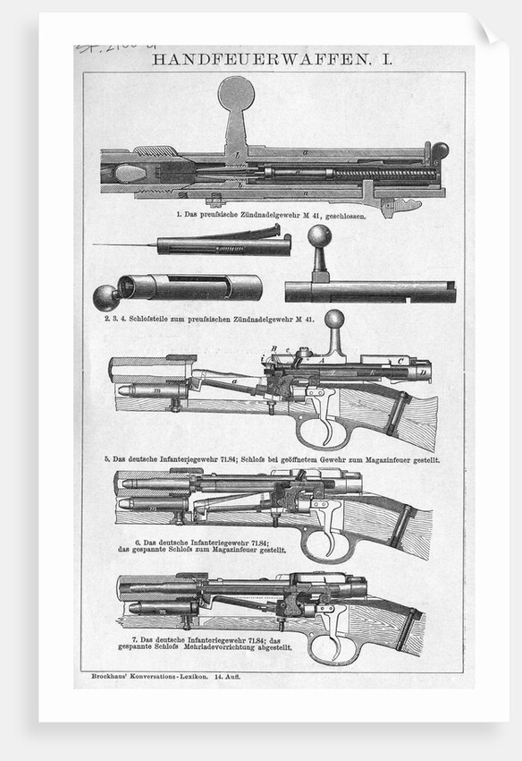 Cross Sections Of Gun Parts/Illust by Anonymous