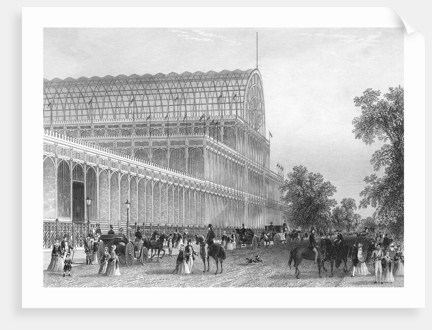 Engraving of the South Transept of the Crystal Palace by Anonymous