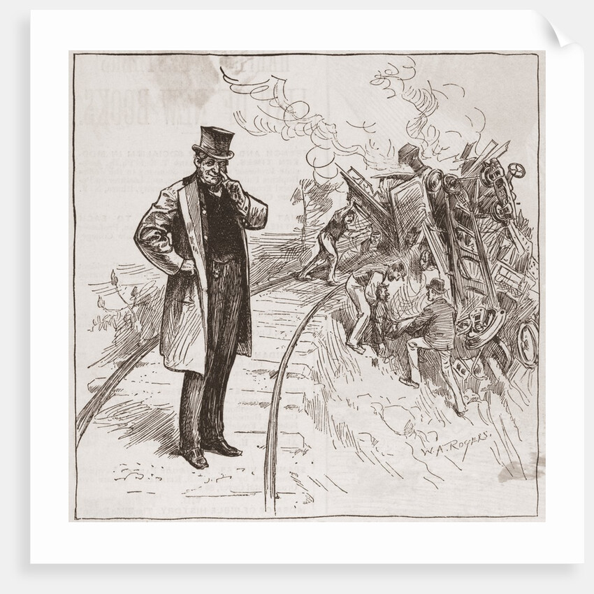 Cartoon Criticizing Railroad Safety by Anonymous
