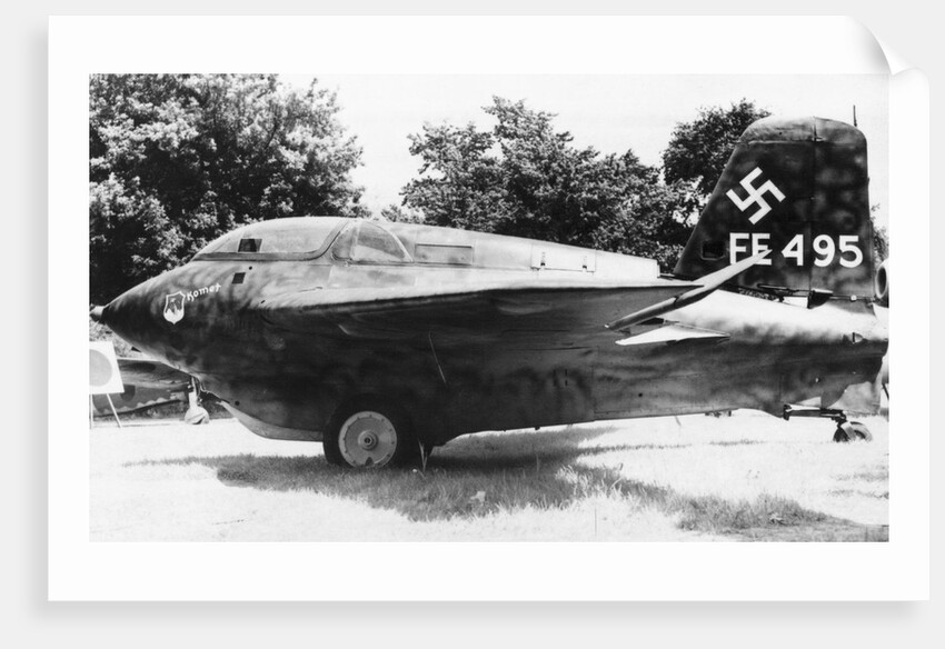 German Airplane in Field by Anonymous