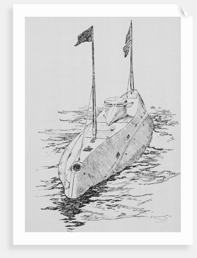 Holland Military Vessel on the Ocean by Anonymous