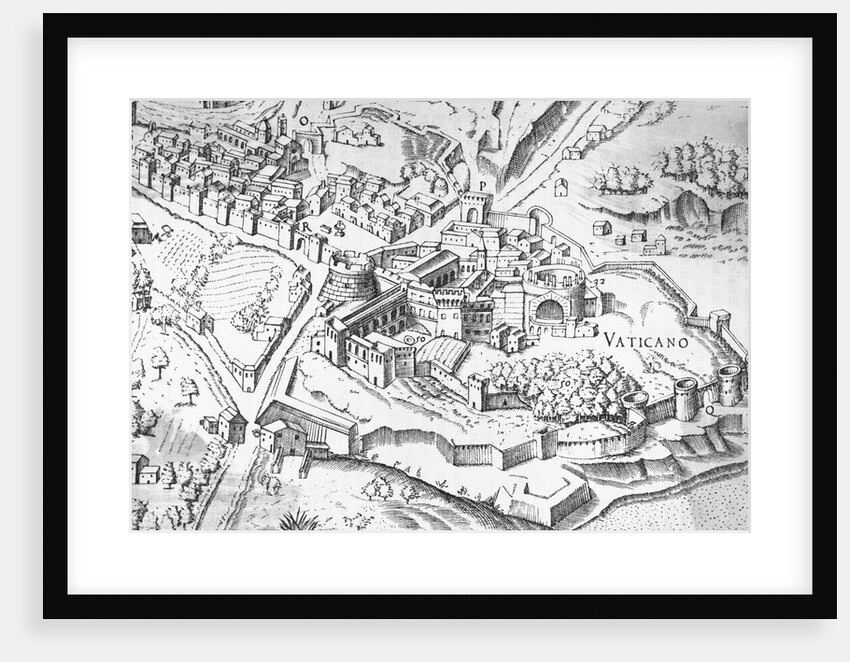 Map of Vatican Area by Antonio Lafreri