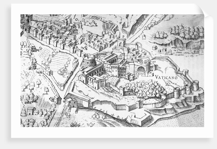 Map of Vatican Area by Antonio Lafreri