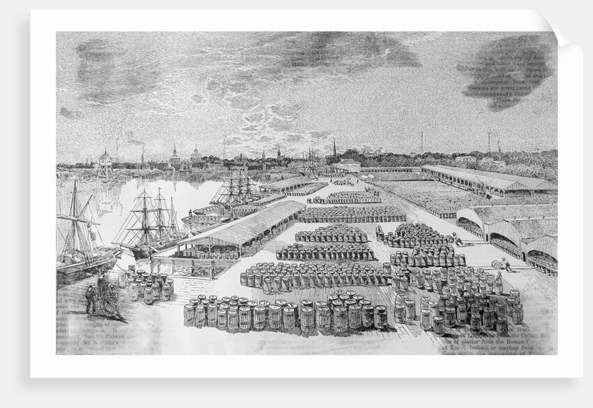 Barrels Waiting to be Loaded onto Ships by Anonymous