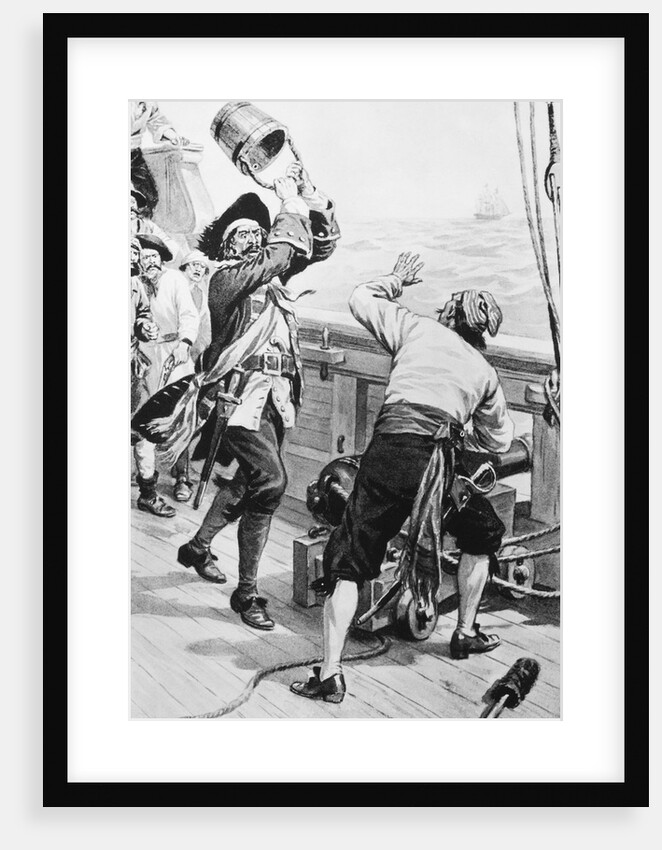 Pirate Kidd Swings Bucket at Crew Members by Anonymous